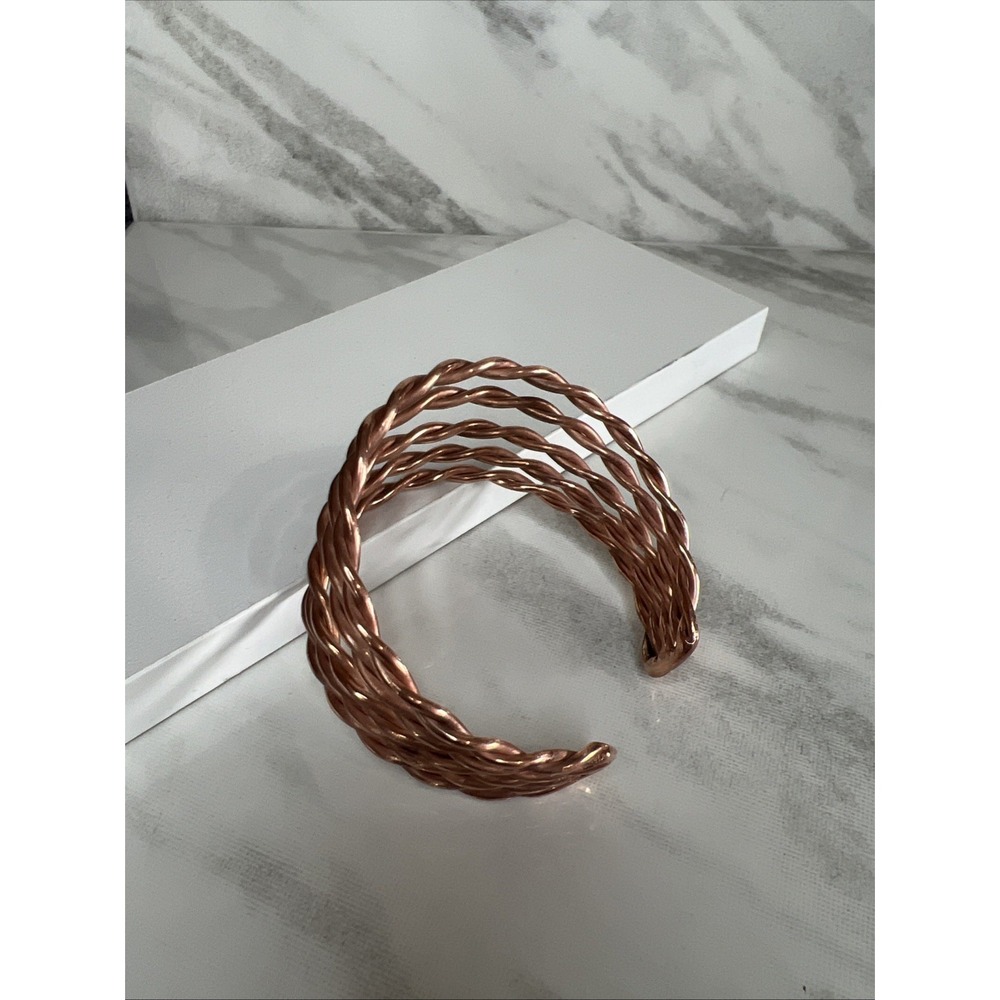 Handmade Copper Healing Bracelet Vintage Style Twisted 100% Pure